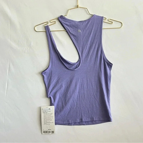 Lululemon Shoulder Cut-Out Yoga Tank Top Silky Softness Dark Lavender - Picture 3 of 8